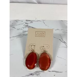 4/$25 NWT 14th & union Folded metal hoop earrings